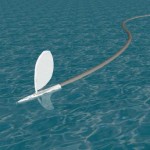 Link to Protei – Open Hardware Oil Spill Cleaning Sailing Robot a computer generated graphic of the protei sailing robot
