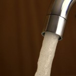 Tap with water flowing
