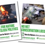 Link to Forest & Bird: Vote for Nature A row of vote for nature tracts